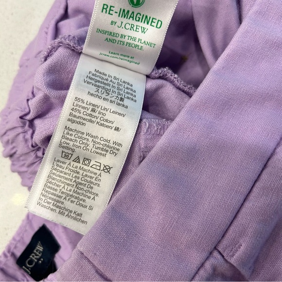 J crew linen blend Lavender Pants 8 - Picture 6 of 6